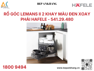 Phụ kiện tủ góc xoay trái Rổ góc Hafele LeMans II 450/600-750 mm 541.29.480
